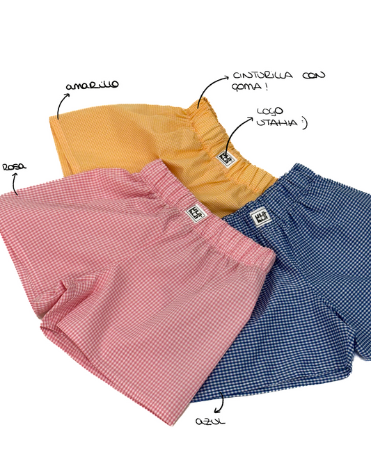 Shorts cuadros vichy.